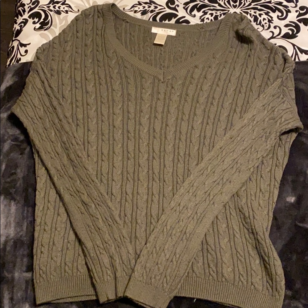 Kenar V Neck sweater Green size L